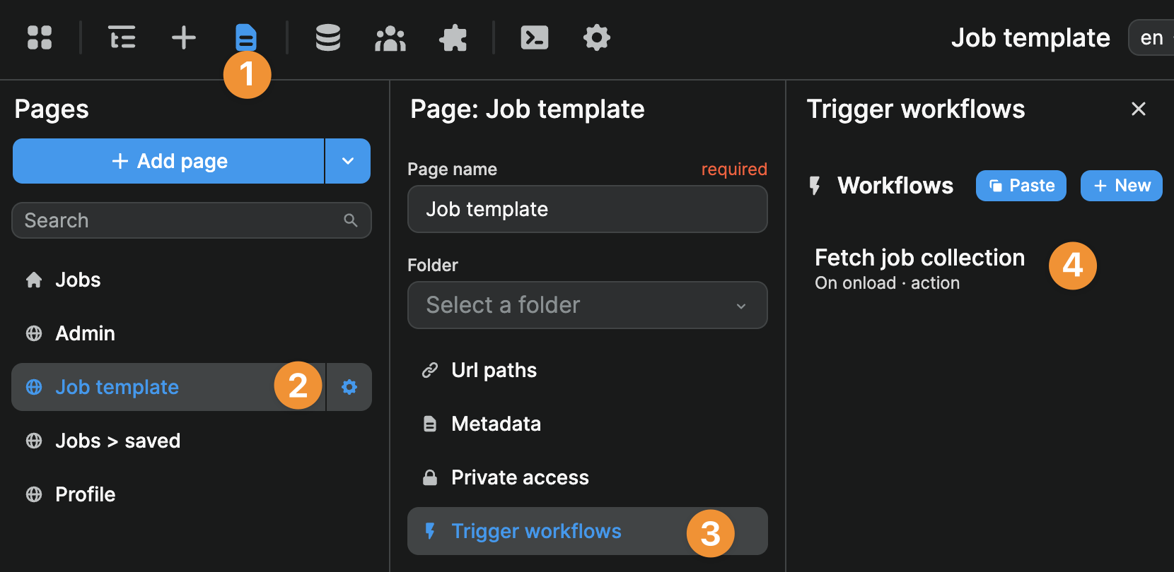 Trigger workflow on page load