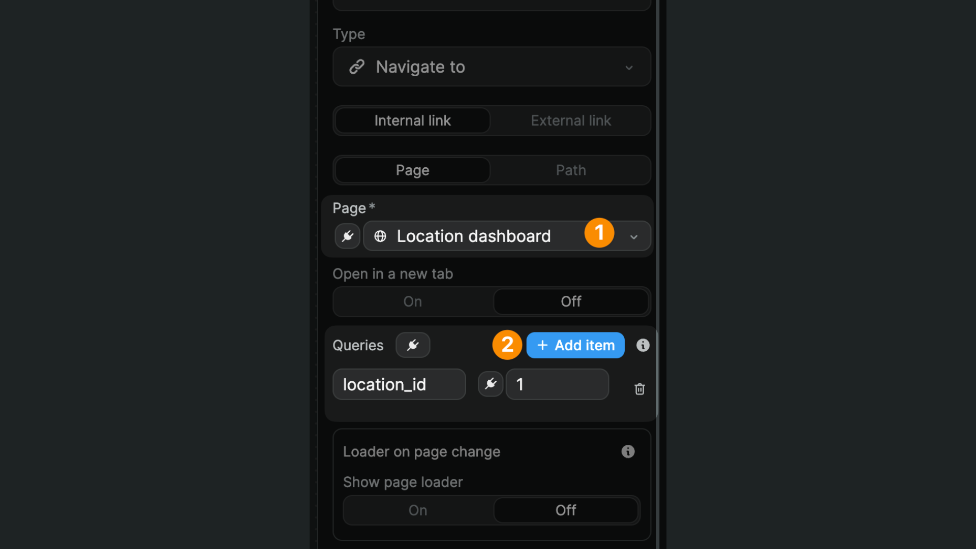 Query in navigate to action