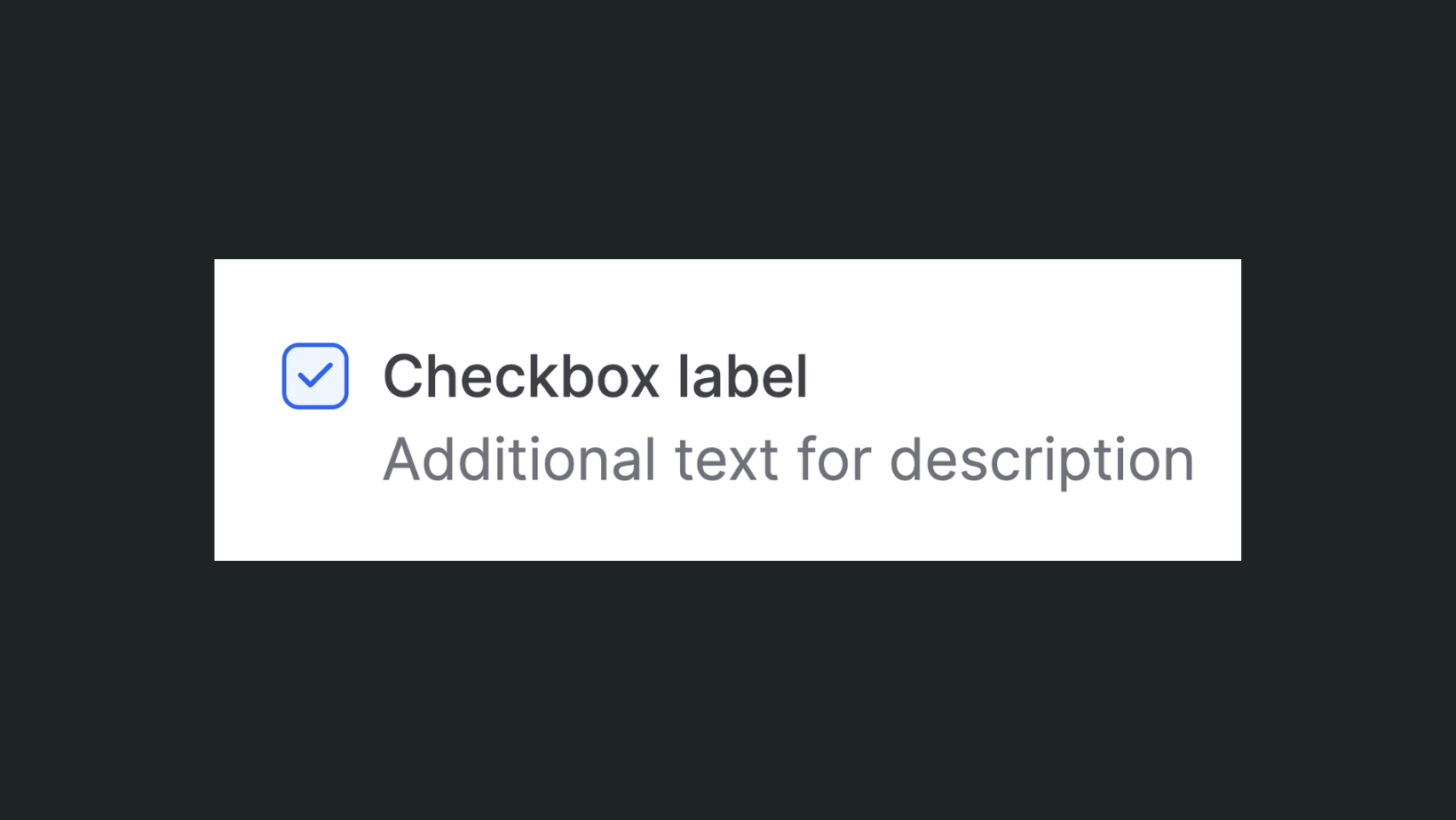 Checkbox from the toolkit