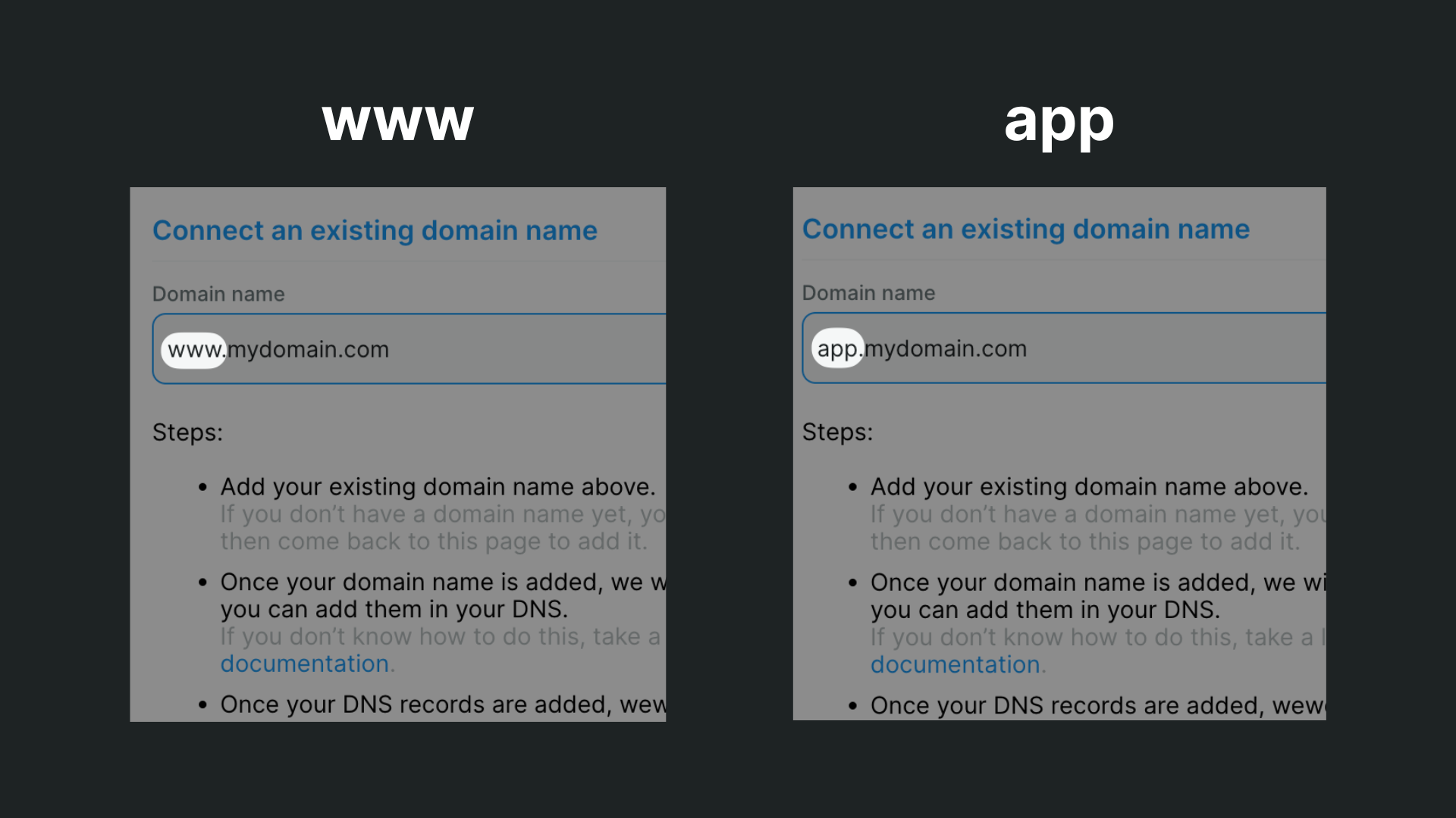 Two subdomain examples