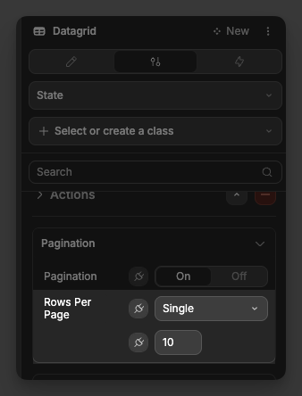Using Datagrid Single Pagination