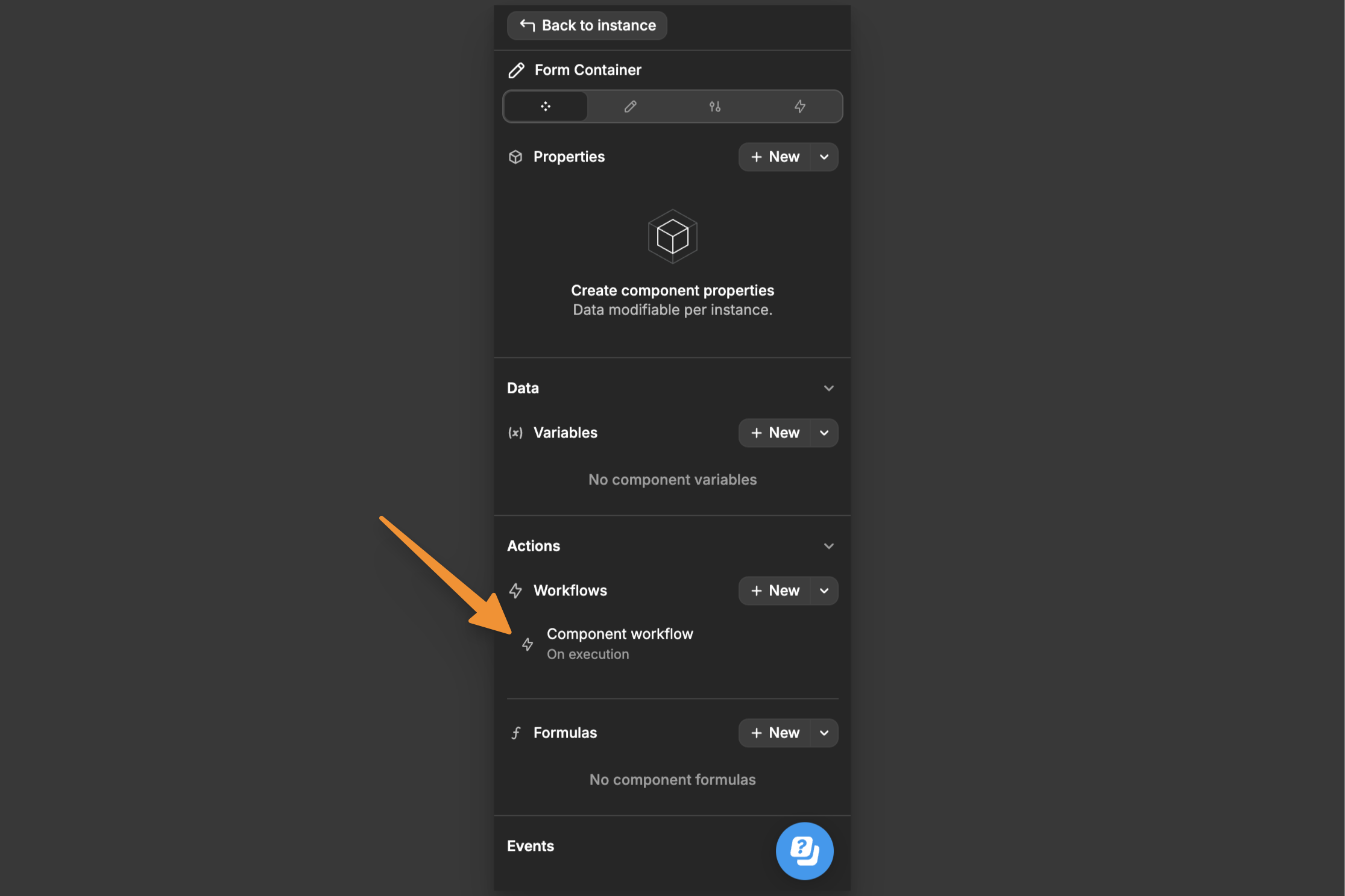 A component workflow