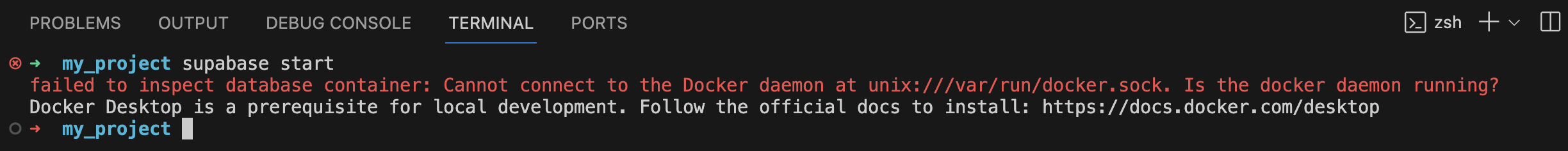 Docker error #1