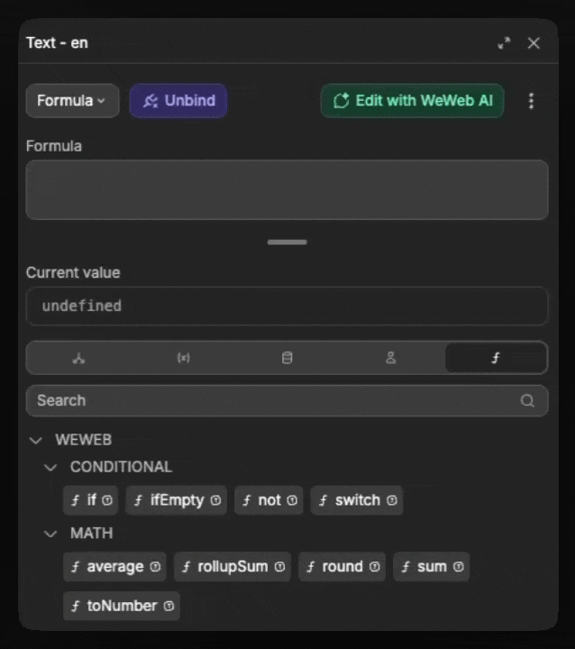 formula tooltip