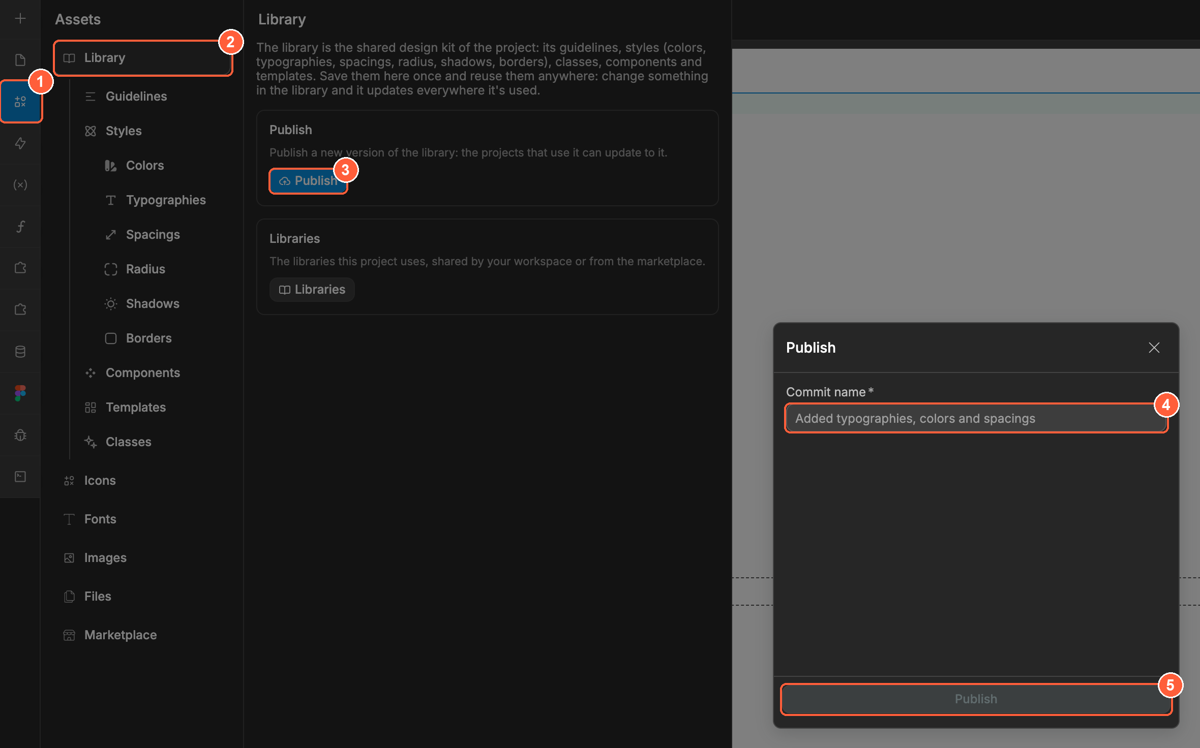 Publish changes made to a shared library