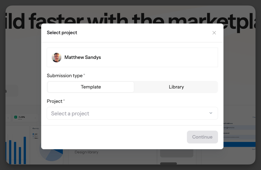 Choose Template or Library