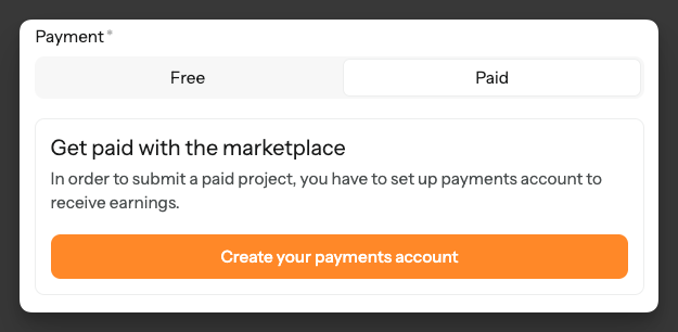 Connect a payments account