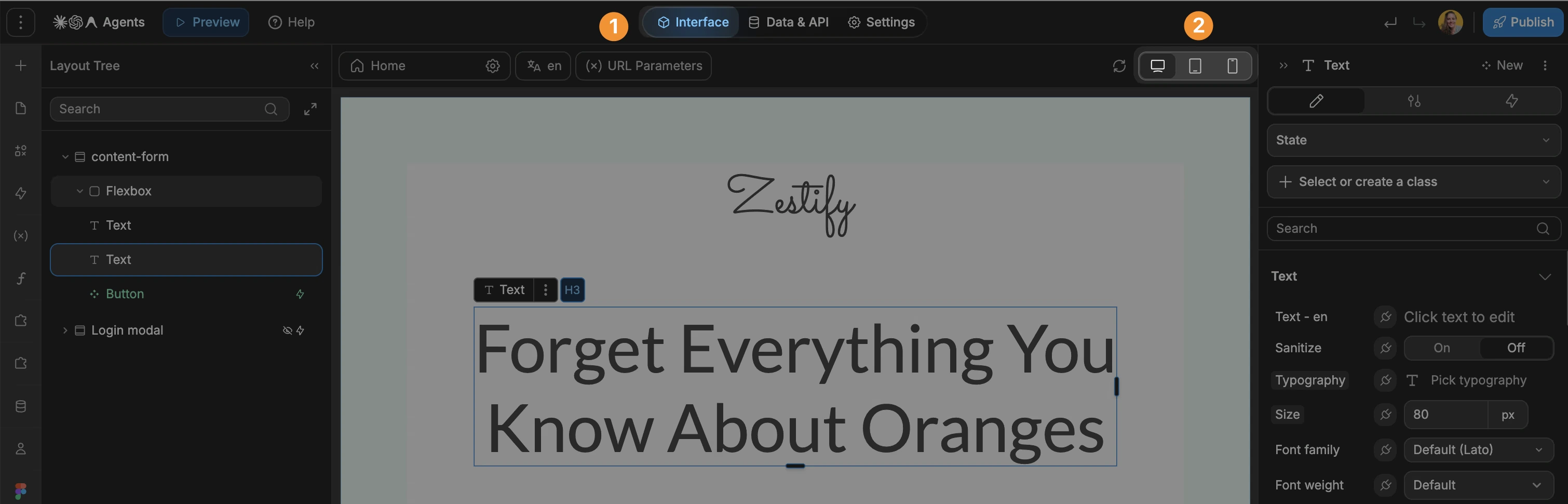 Responsive breakpoints in WeWeb