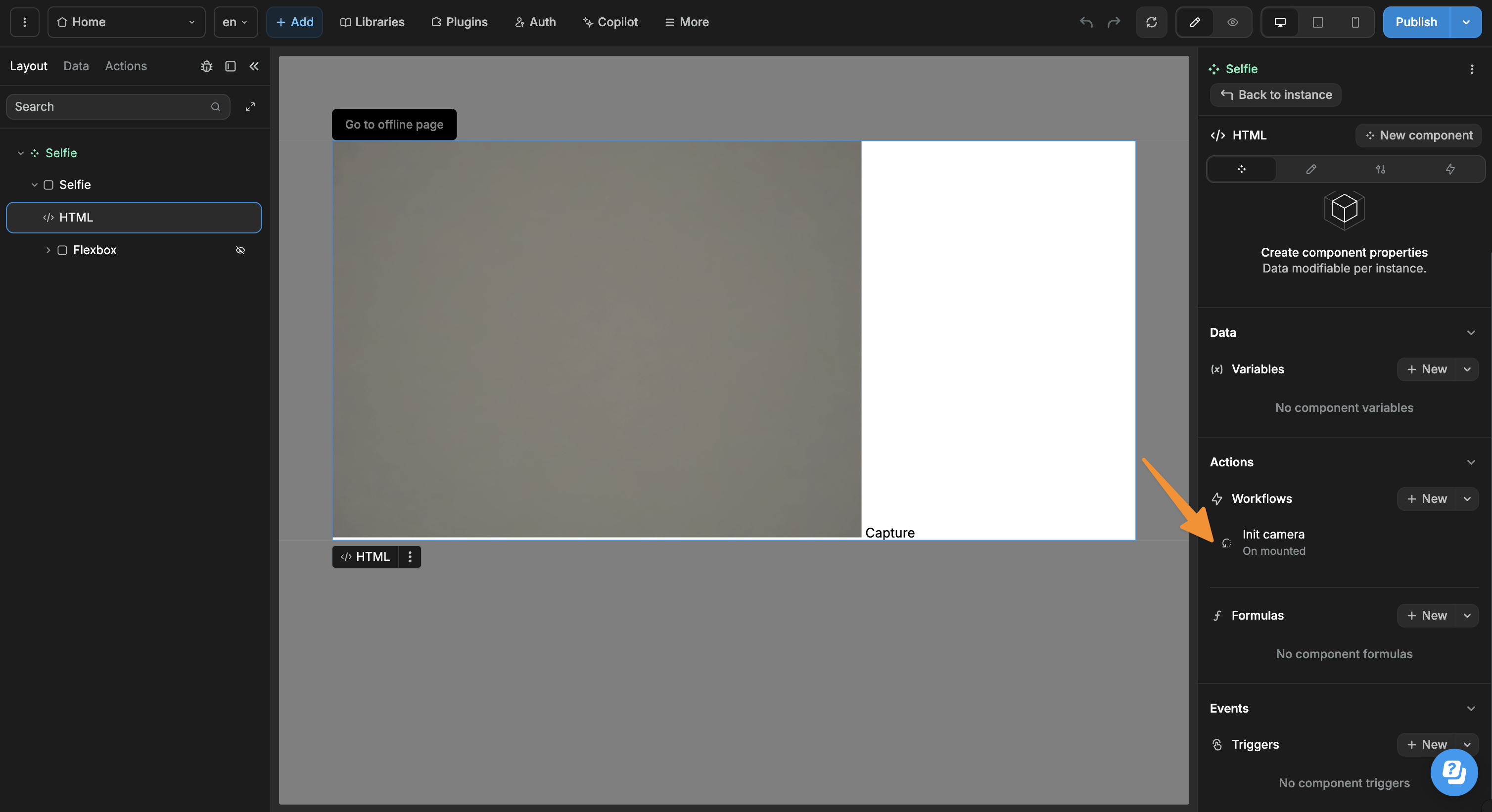 Component workflow onMounted