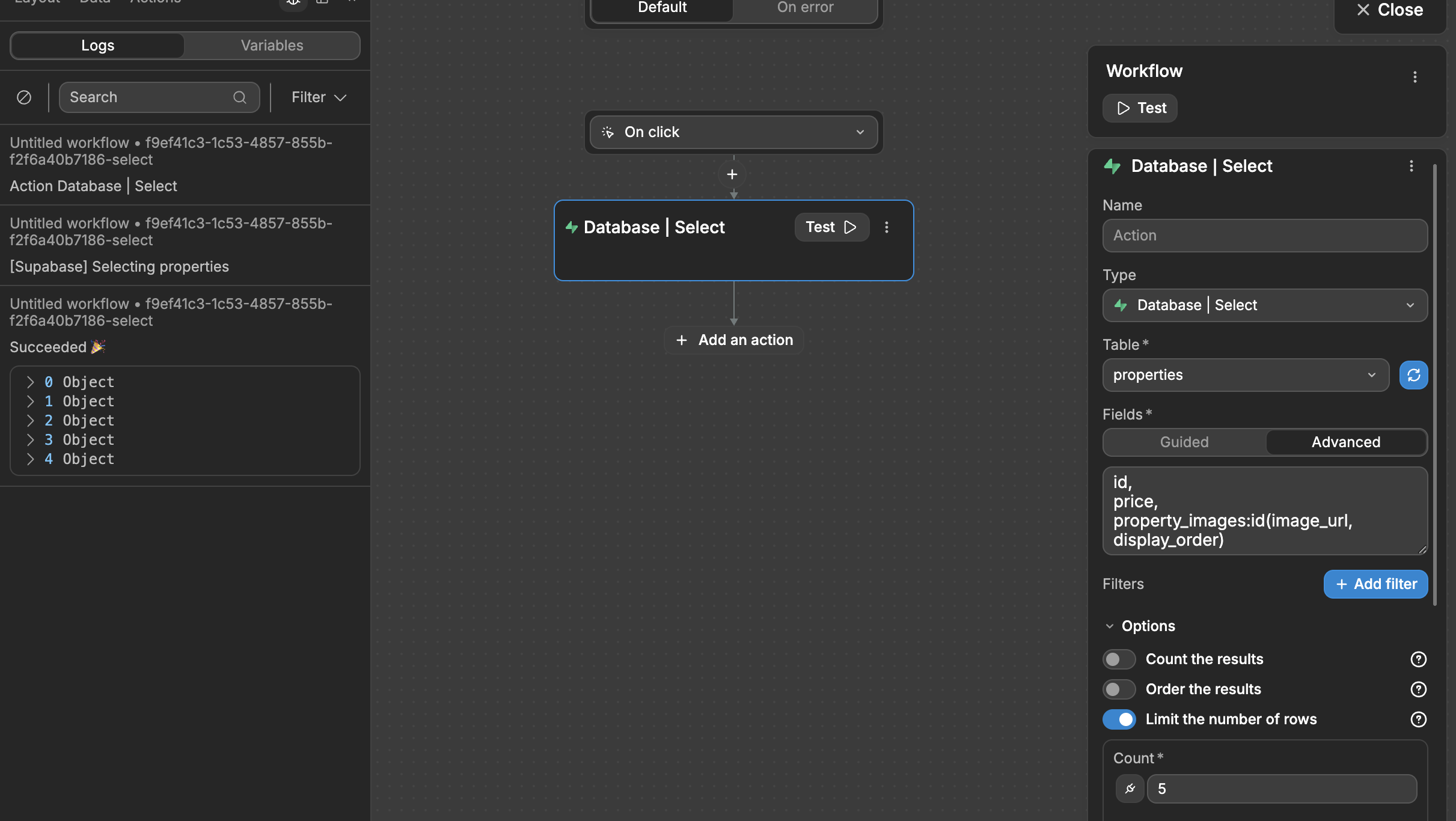 Limit number of rows returned by Supabase