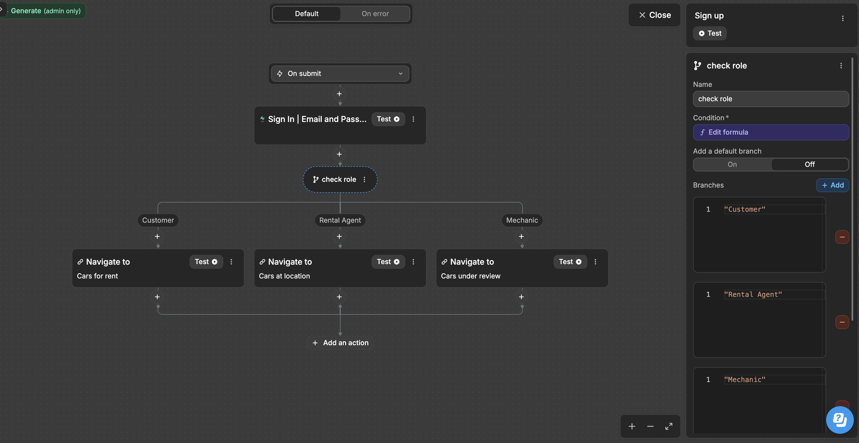 Workflow example