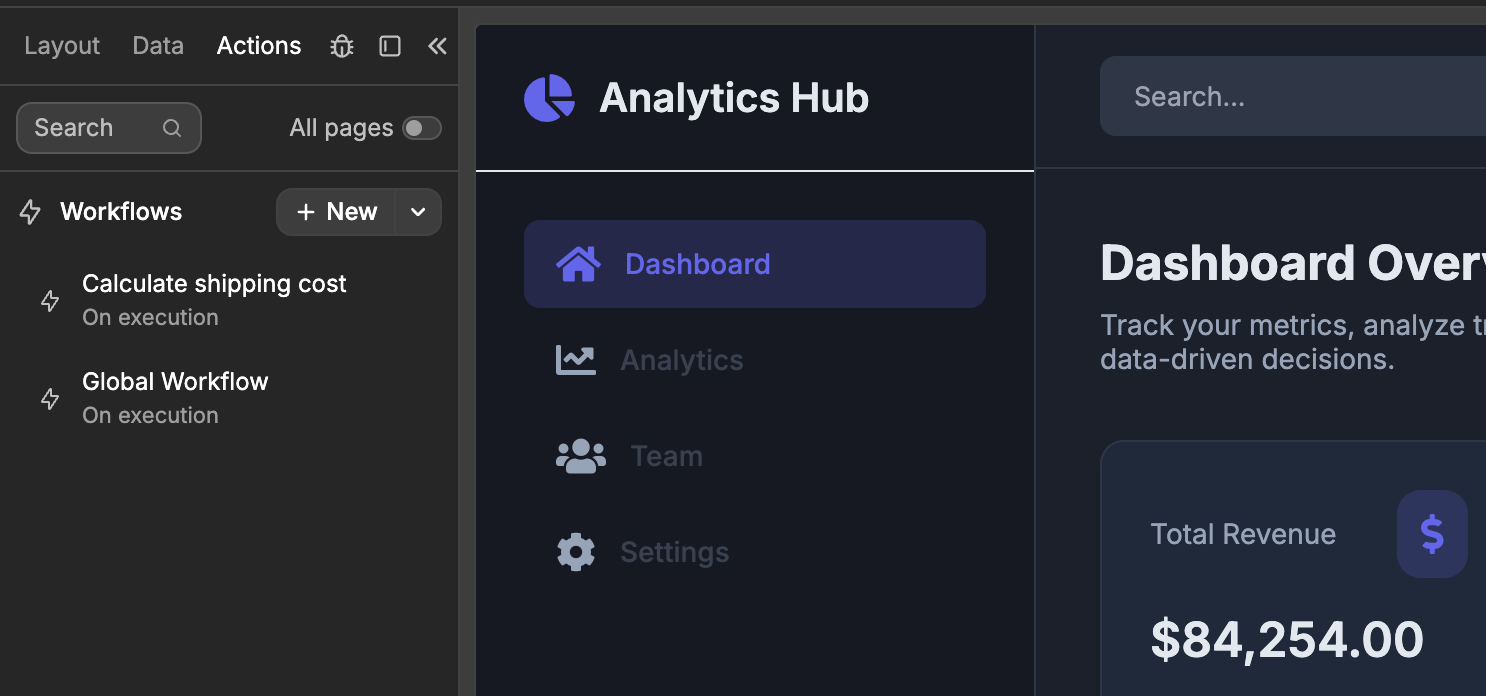 Global workflow example